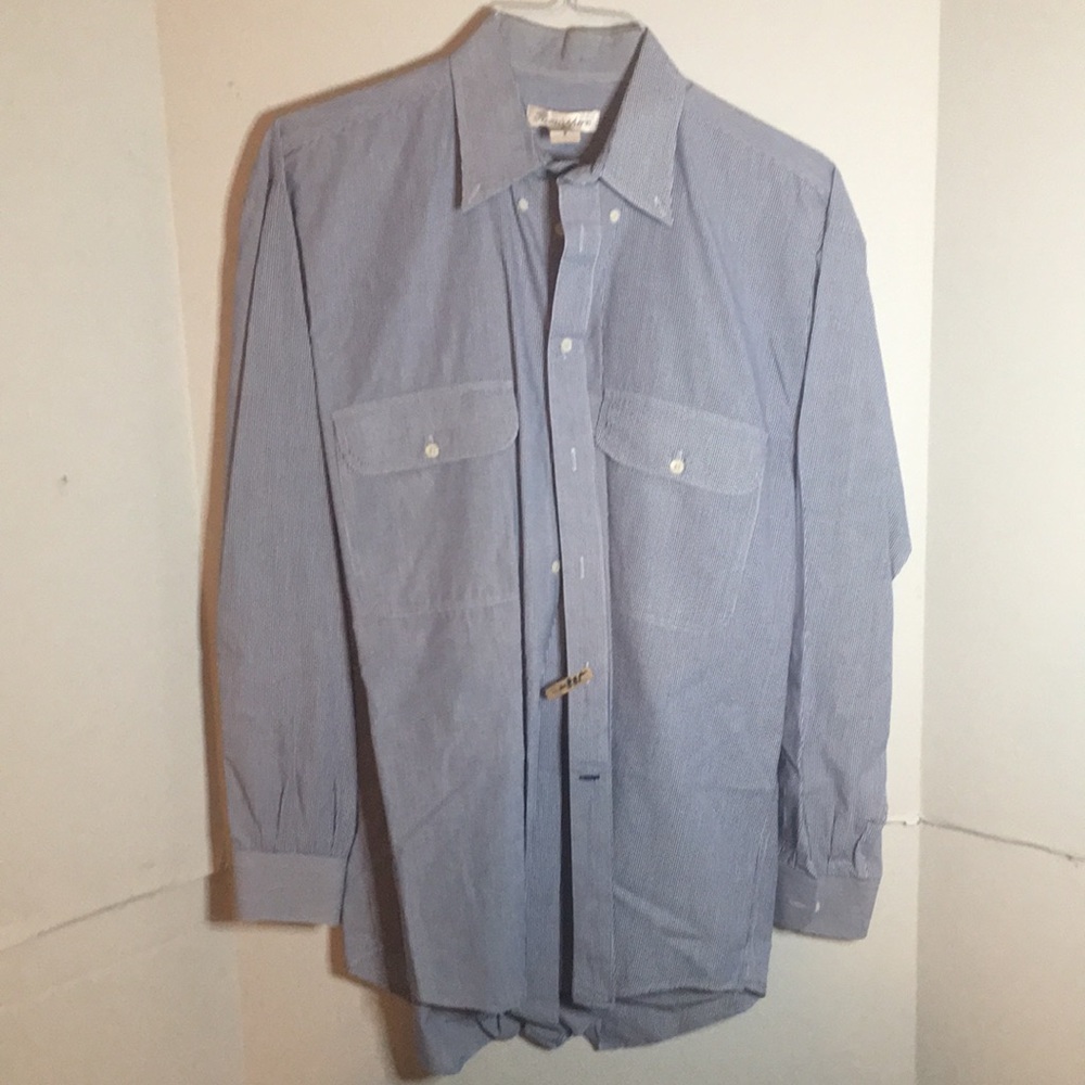 HEMISPHERE DRESS SHIRT LONG SLEEVE 100% COTTON SIZE M